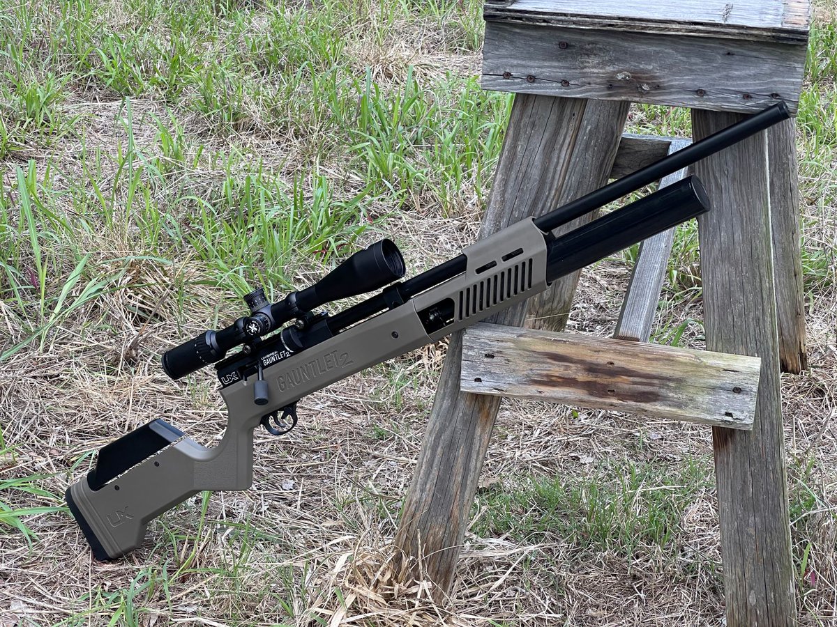 GunsAndAmmoMag's tweet image. Ready to run the Gauntlet? @UmarexAir&apos;s new precision .25 caliber air rifle will impresses small game and predator hunters where legal. Watch the video at bddy.me/3nig8NY.

#Umarex #Airgun #25Cal #TargetShooting
