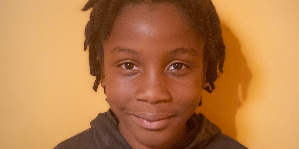 MightyWriters's tweet photo. Congrats to Nusayb McCain, 9, who goes to @cpsphilly and whose  story won 1st place in our Sept. contest! It's about a snow leopard named Snowy &amp; a fox named Nick who go to NYC and find an iPhone 13 at Madison Square Garden. Shout-out to his teacher, @cettaerric! #kidwriters https://t.co/rjThHHqNCt
