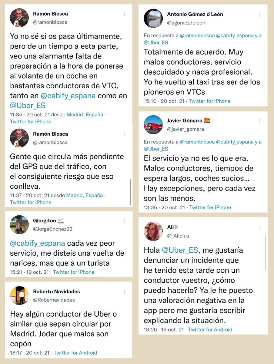 defensadeltaxi's tweet photo. 1.171 ESPECIAL CONDUCTORES @consumogob @fiscal_es @DefensorPuebloE @facua @consumorg @CECUMadrid @ADICAE @consumidores

Más pendientes del GPS que del tráfico

DESCUIDADOS

      #PésimoServicio 
      #FaltaDeProfesionalidad 

#QuejasVTC #EstafaUberCabify #Uber #Cabify https://t.co/5llCsq5s9R