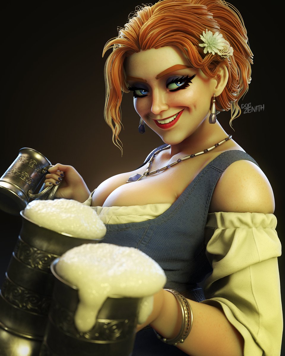 DrZenith's tweet photo. Here's my most recent work, my Medieval Barmaid :)
A lot of fun making this one, working with #MarvelousDesigner and #Zbrush, rendered with #vray for #3dsMax 

#art #characterdesign #NFTartist https://t.co/NlrEsyR5t6
