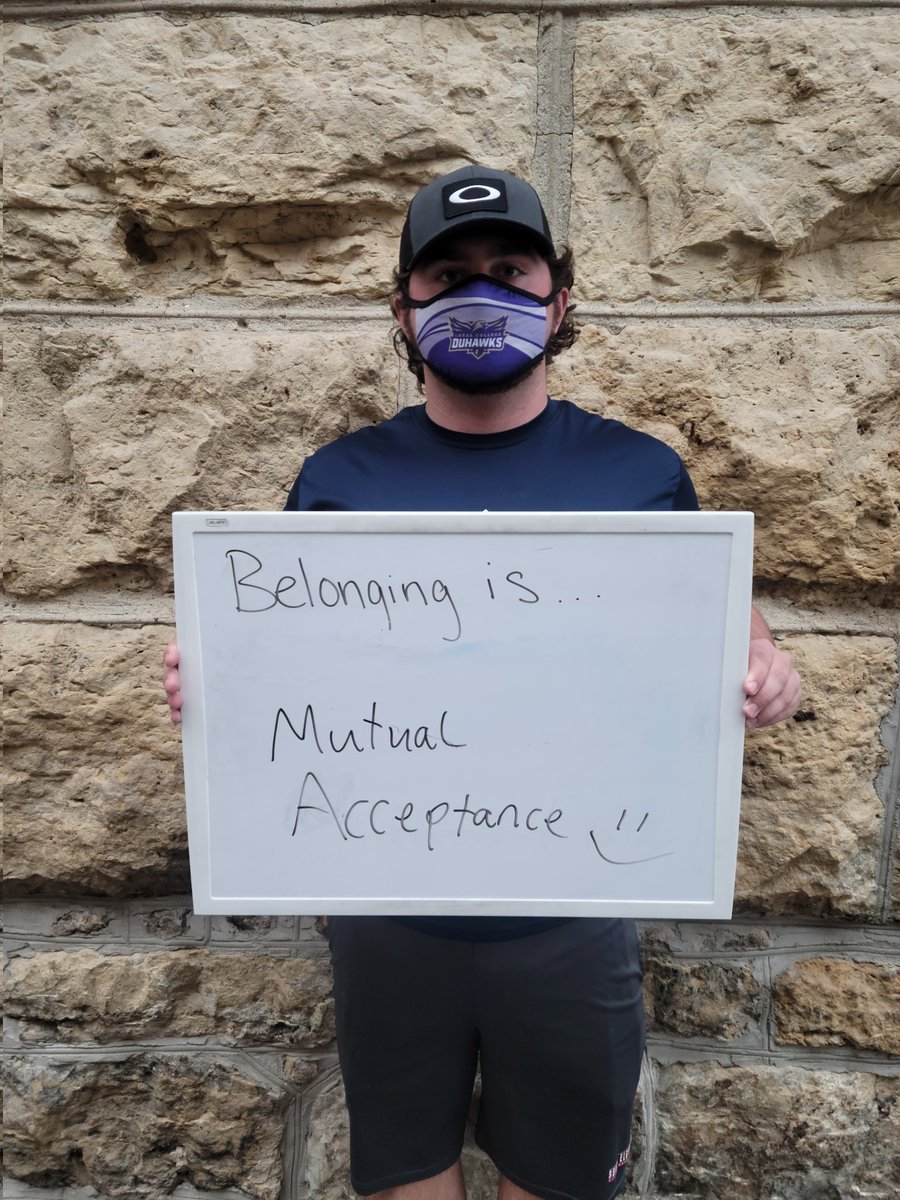 LorasSAAC's tweet photo. Jake Sinatra stopped by the table in the ACC to tell us what belonging means to him! #NCAAInclusion #lorasinclusion #GoDuhawks https://t.co/08GfdnHpSf