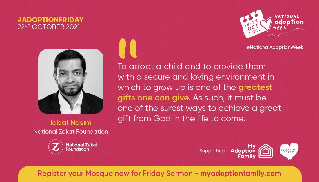 madoptionfamily's tweet photo. Iqbal Nasim shows his support for #adoptionfriday tomorrow. Will you be joining? Register your local mosque https://t.co/D4ipRXk2FP #nationaladoptionweek https://t.co/MYFa3bWaYe