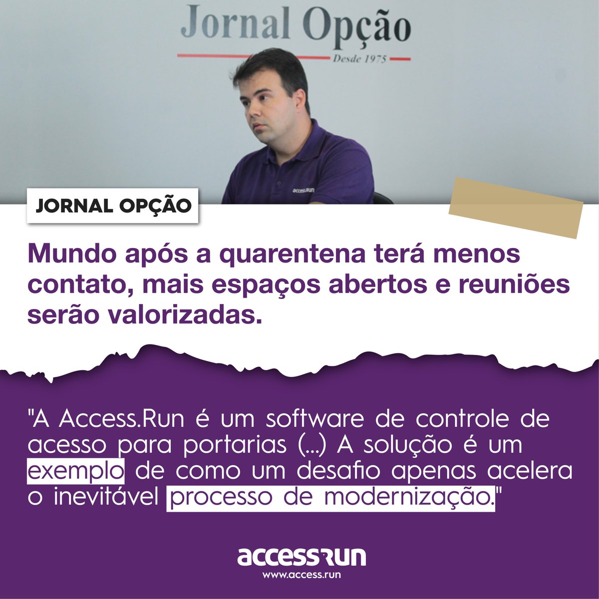 AccessRun's tweet photo. "Utilizando apenas um aplicativo de celular e um módulo acoplado (pequeno dispositivo com acesso à internet que não requer adaptação da catraca) você pode acessar seu condomínio, prédio ou empresa, sem que haja aglomeração na entrada, otimizando processos no controle de acesso." https://t.co/mZWvLMuSX2
