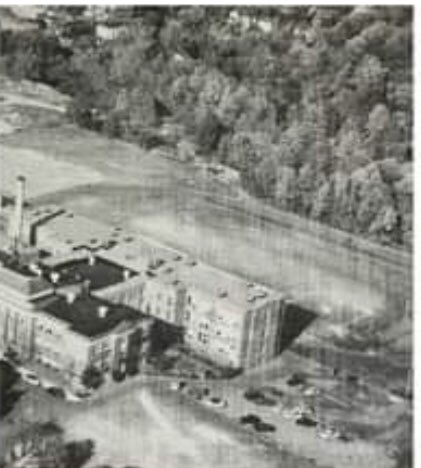 RootsDelco's tweet photo. TBT Delco style - old pictures of Upper Darby HS in 1953. Shows the new gym and classrooms that were added in ‘53. We are unsure what the buildings in front of the school along Lansdowne ave. in the parking lot  were in the last picture. Upper Darby, Pa #Delco #UDHistory https://t.co/fqcCmkPwX4