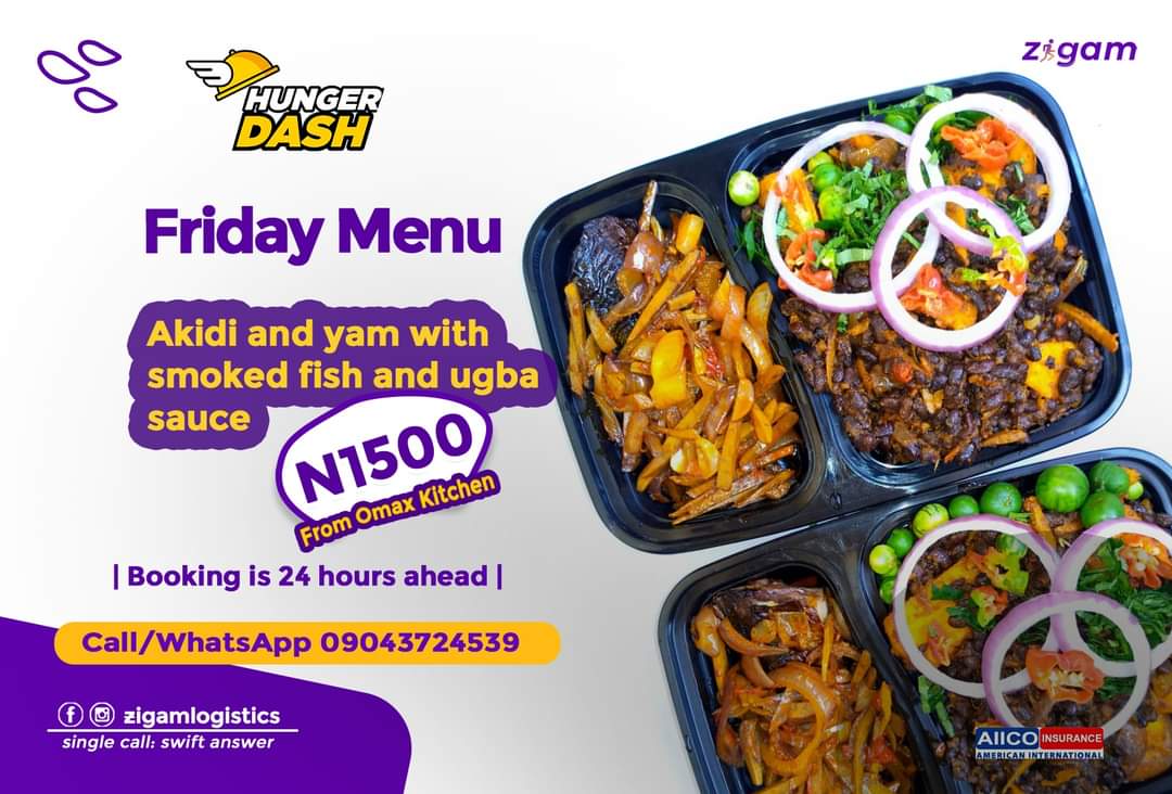 Zigamlogistics's tweet photo. Are you in Anambra/Delta state and wish to enjoy this tomorrow?

Akidi and yam with smoked fish and ugba sauce.... Nice combo.

To place your order, call/WhatsApp us on 09043724539

P.S: Orders should be placed 24hours ahead.
.
.
.
.
.

#zigam #zigamlogistics #zigamxonitsha https://t.co/WZMvKdGvgI