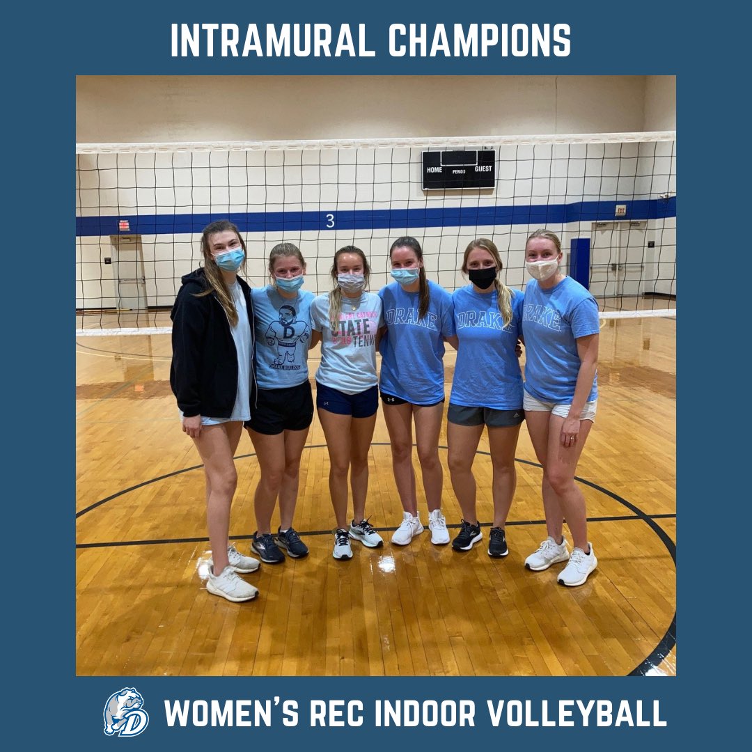 DrakeRec's tweet photo. Congratulations to One Hit Wonders for winning intramural Womenโs Rec Indoor Volleyball! Thank you to all the teams that participated! #draketogether #drakeintramurals https://t.co/VRZxOF3KGq