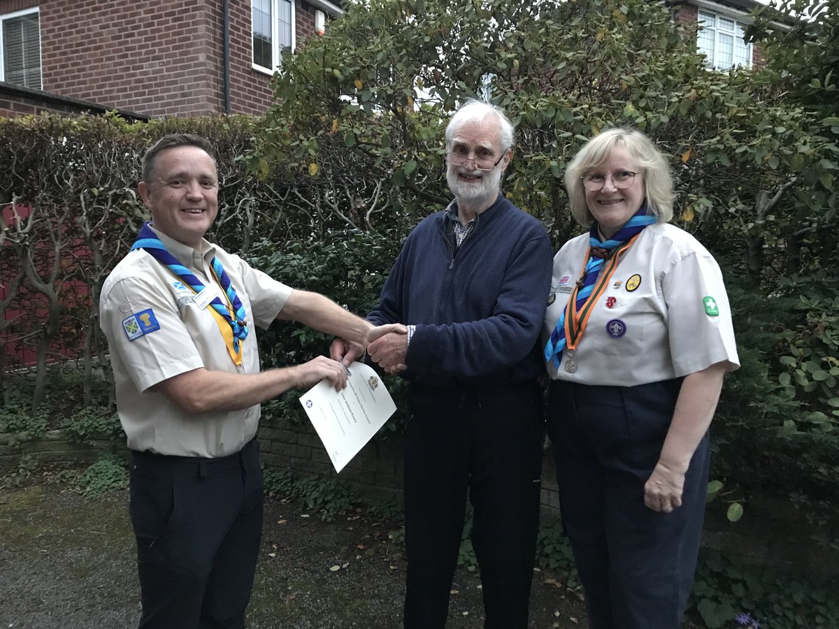 AKScouts's tweet photo. John Evans has just received his 40 years of service award - thank you for all you have done (and continue to do!) for the district over the last 40 years 👏 https://t.co/z6iotCCud9