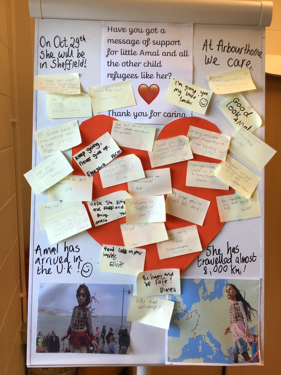 lizgriggs_liz's tweet photo. Our children and their families showing that they care and preparing to welcome Amal!
#StandwithRefugees #everyonewelcome @walkwithamal @GoodChanceCal https://t.co/To5orYxFNH