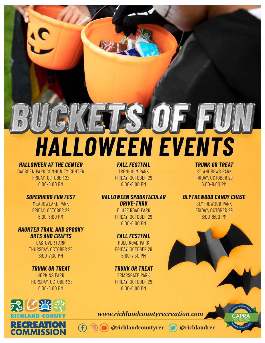 hookcleaning's tweet photo. Looking for some Fun and Safe activities to do with your kids for Halloween. Well, here you go! Join the Richland County Recreation Commission at various locations for their Buckets of Fun events. @RichlandRec  #hookcares https://t.co/FPKknrZIbu