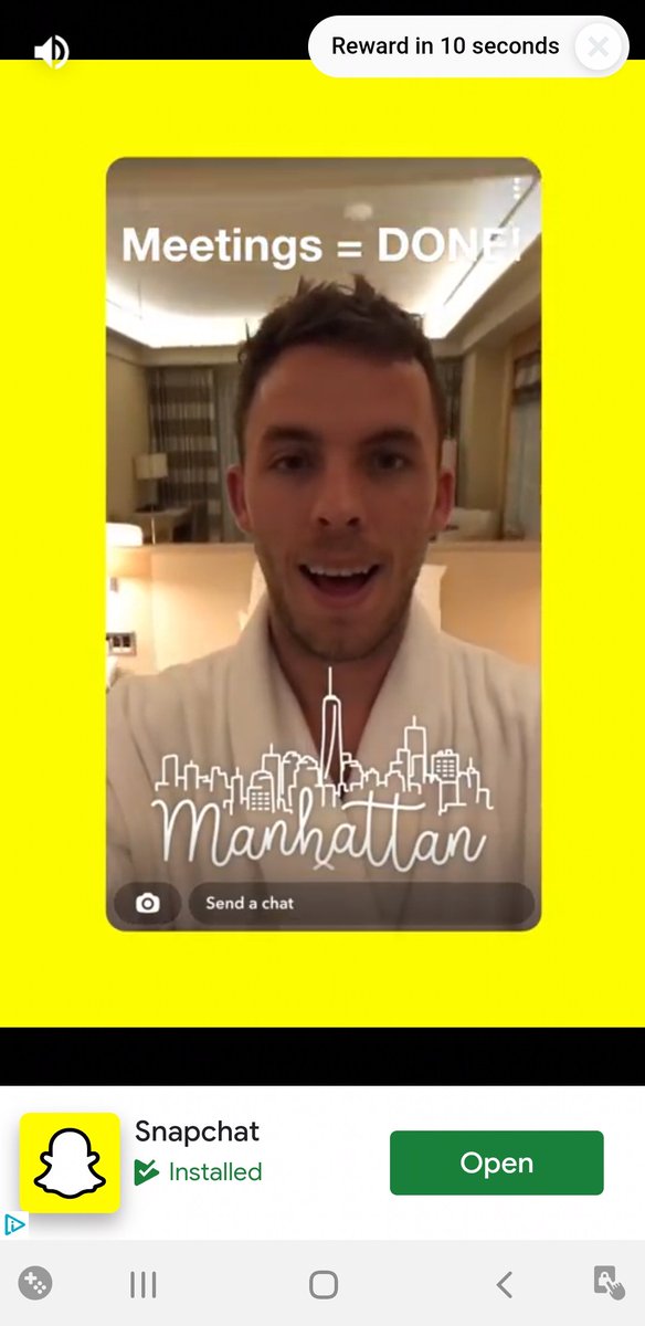 ozarks_mamabear's tweet photo. OK @Snapchat Your new ad? This guy looks like he just finished with a hooker in his hotel! Really??? https://t.co/OWsTe4WR1Q