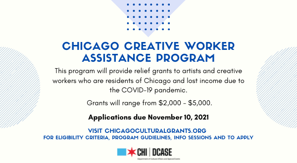 ArtsAllianceIL's tweet photo. Chicago artists and creatives, don’t miss out! 📢📢 The Chicago Creative Worker Assistance Program application is now open. Info sessions are happening NEXT WEEK! Learn more and register here: https://t.co/wZAXOobCRe
@ChicagoDCASE https://t.co/5zYVKLjzx7
