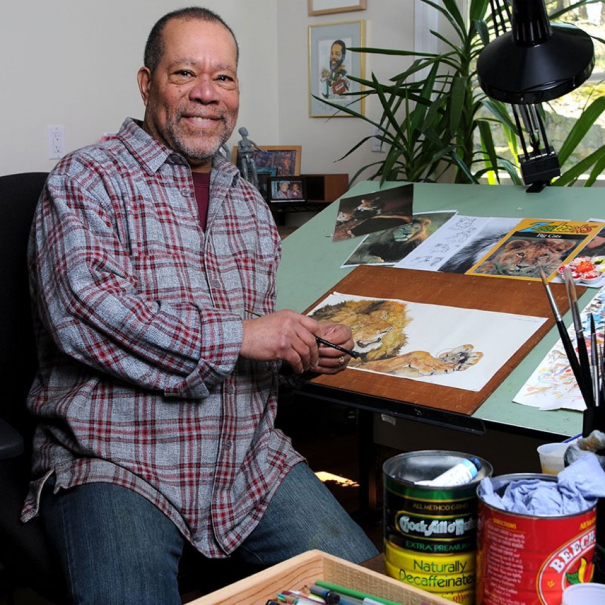 Honoring Mr. Pinkney today. He will continue to be remembered through his beautiful illustrations in such works as “The Lion & the Mouse” and current Lit League book “Moon Over Star.” 
#jerrypinkney #artist #picturebookartist #picturebookillustrations