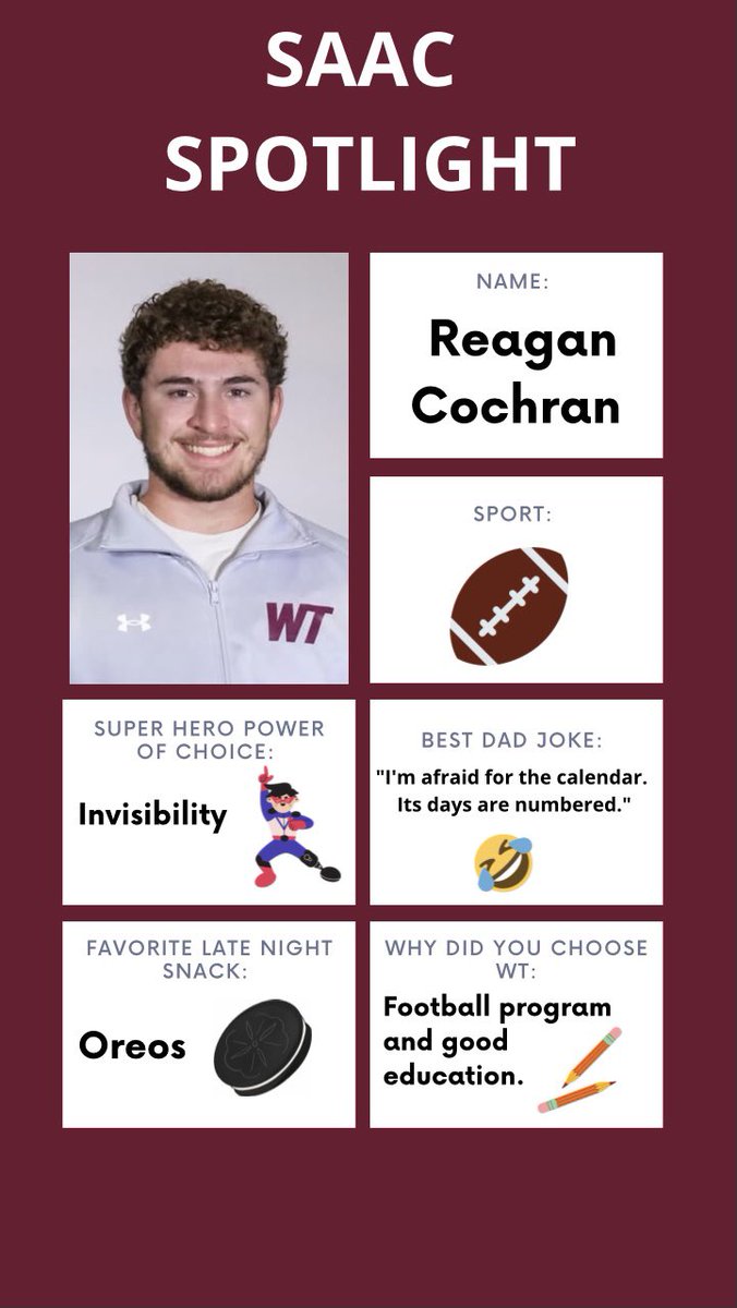 SaacWtamu's tweet photo. This Week’s SAAC Spotlight: @reagan_c19 https://t.co/lZnLd3R70G