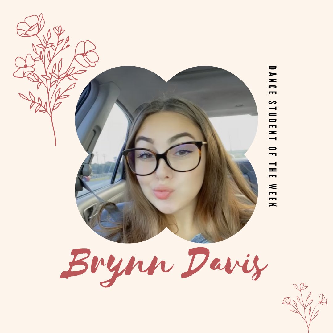 rouse_dance's tweet photo. Congratulations to Dance Student of the Week, Brynn Davis!! https://t.co/U4zAm3pjYS