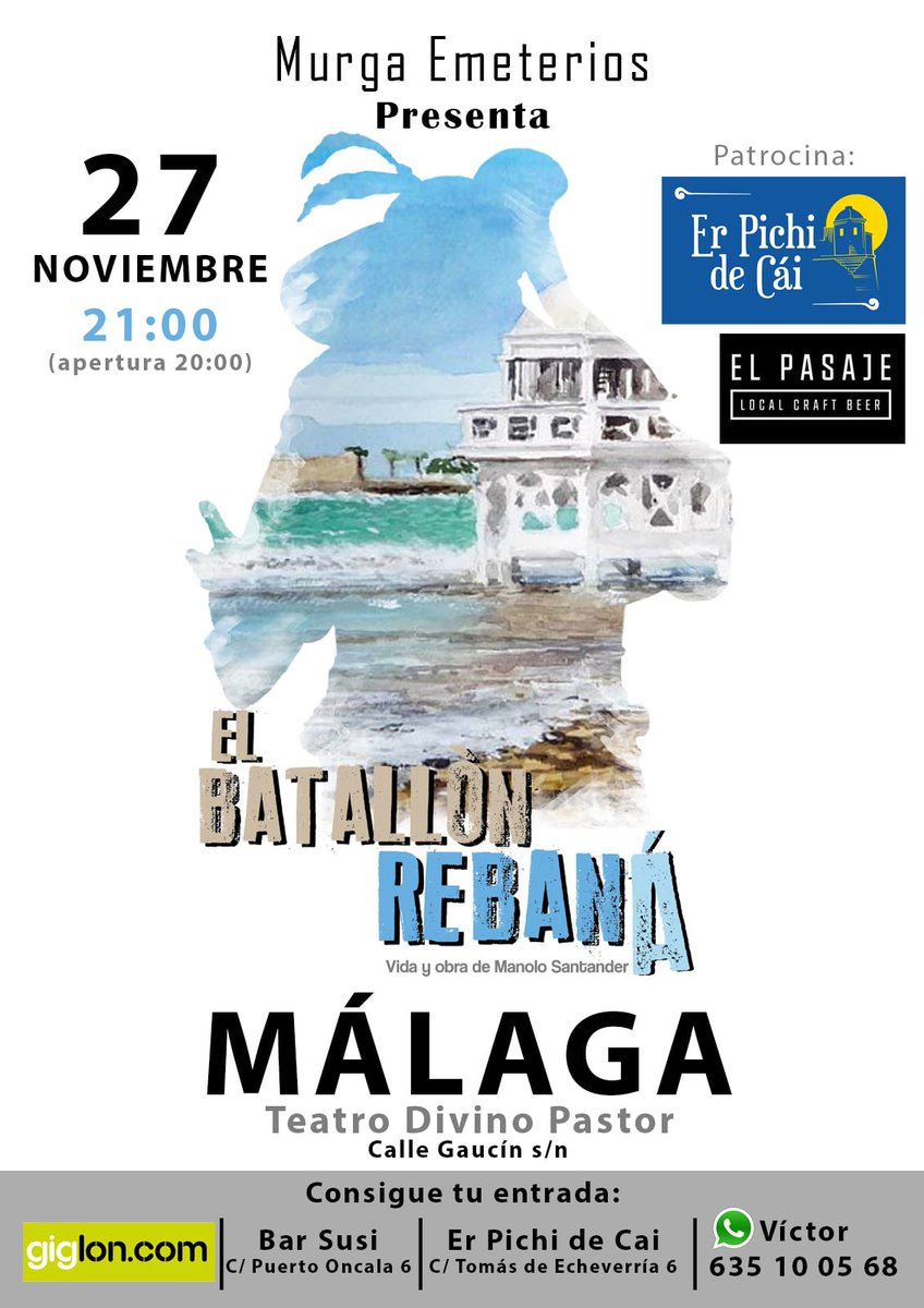 Aún no tenéis vuestra entrada para ver a la mejor antología de chirigotas de Cádiz? Consigue tu entrada ya desde el enlace o desde tus puntos físicos. <a href="/alsondecarnaval/">Al son del Carnaval</a>
<a href="/CarnavalMLG/">Carnaval de Málaga</a>
<a href="/murgaEmeterios/">Murga Los Emeterios</a>
<a href="/ManuelSantande1/">manolin_santander</a>
@telecarnaval
<a href="/pakitosusi/">PAkito Susi</a> giglon.com/evento/el-bata…