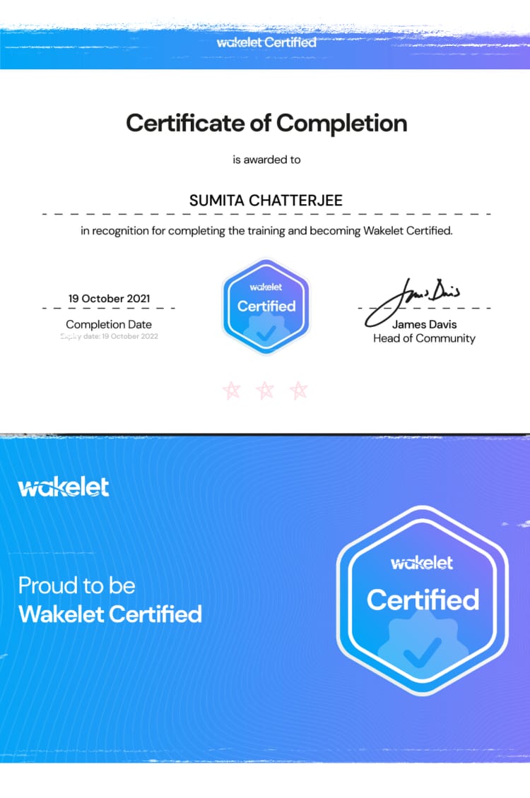 Sumitac15's tweet photo. Wakelet certified now!!!! https://t.co/eAlFfjtKhJ