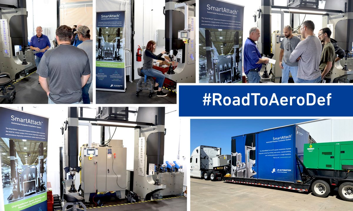 Join us as we embark on our #RoadToAeroDef 2021 journey! Our JR Automation roadshow team is hauling our SmartAttach™ Automated Nutplate Installation System across the country for the 2,000+ mile trek to Long Beach, stopping along the way for on-site demos and tailgates!