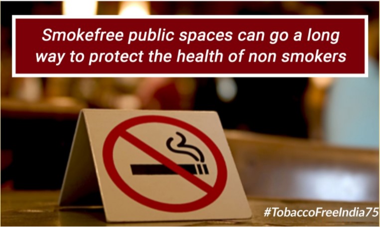 MonitorTobacco's tweet photo. Non-smokers are at a risk of developing fatal diseases due to exposure to secondhand smoke (SHS) at workplaces or public places like bars and restaurants. Ventilation systems fail to clean the air completely and the risk factor for non-smokers remains high. #TobaccoFreeIndia75 https://t.co/PWyLa2RGQY
