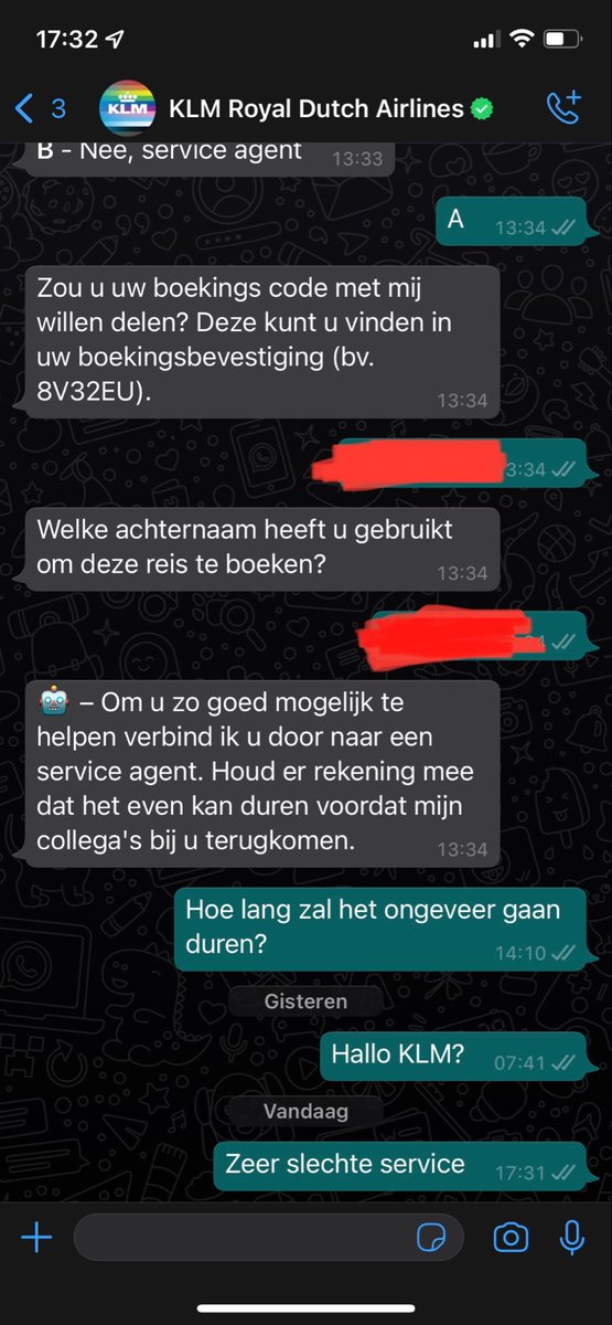 DHuzink's tweet photo. @KLM goede klantenservice👍🏻 https://t.co/13lIjEIa3M