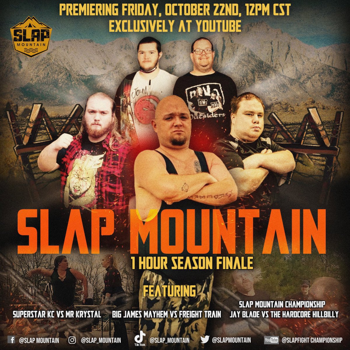 SlapFIGHTUSA's tweet photo. 1 Hour Season Finale of @SLAPmountain _mountain happens TOMORROW on @YouTube!
#slapfight #slapfighting #slapcontest #redsolocup #slapfightchampionship #slapkings #slapmountain #slapfightchamp #ko #slapfightcompetition #slapping #slap #slapfightingchampionship #hillbillyslap https://t.co/BKhBYvn6xo