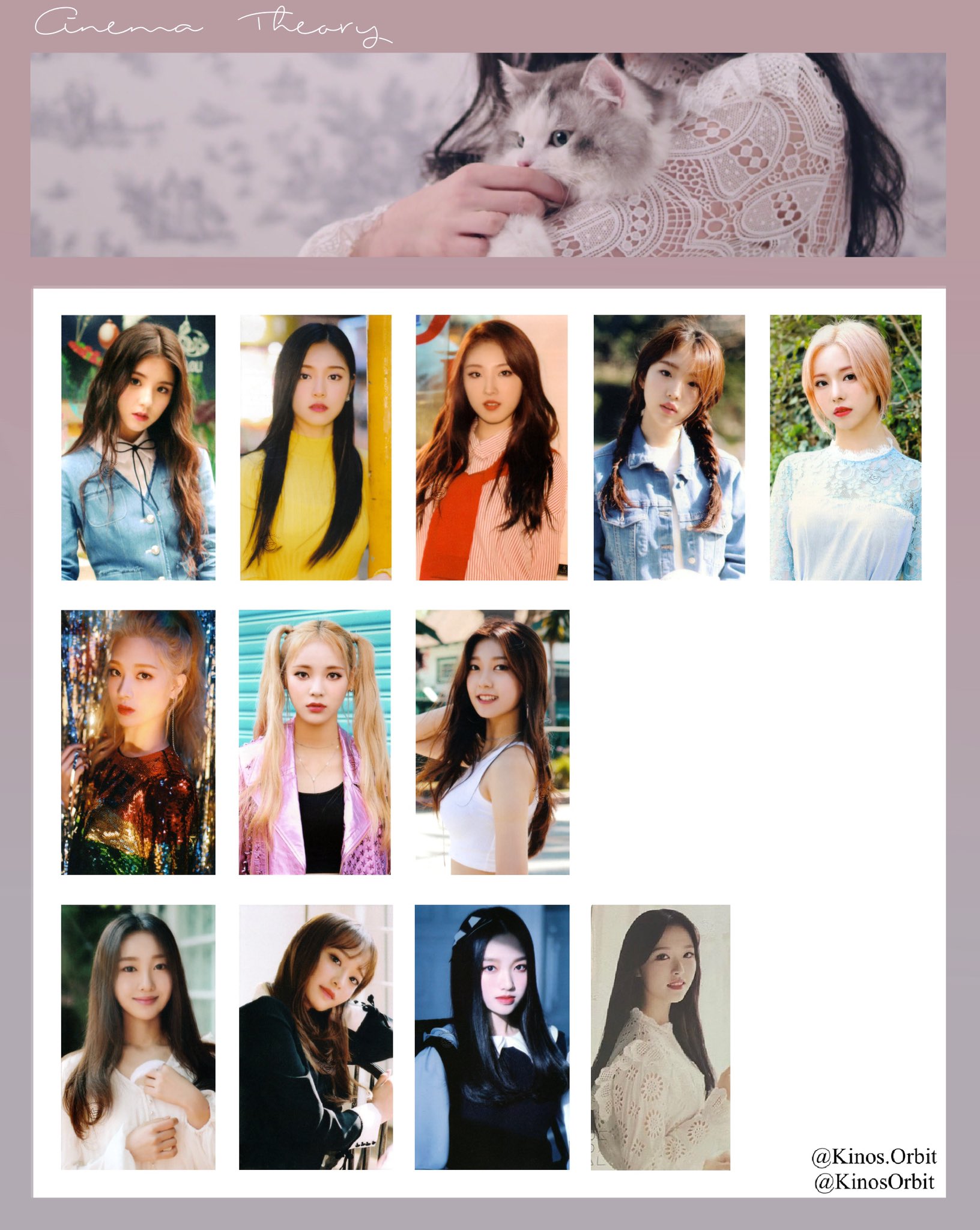 loona チュウ cinema theory up&line トレカ Loona Cinema Theory Line & Up Premier Greeting Transparent