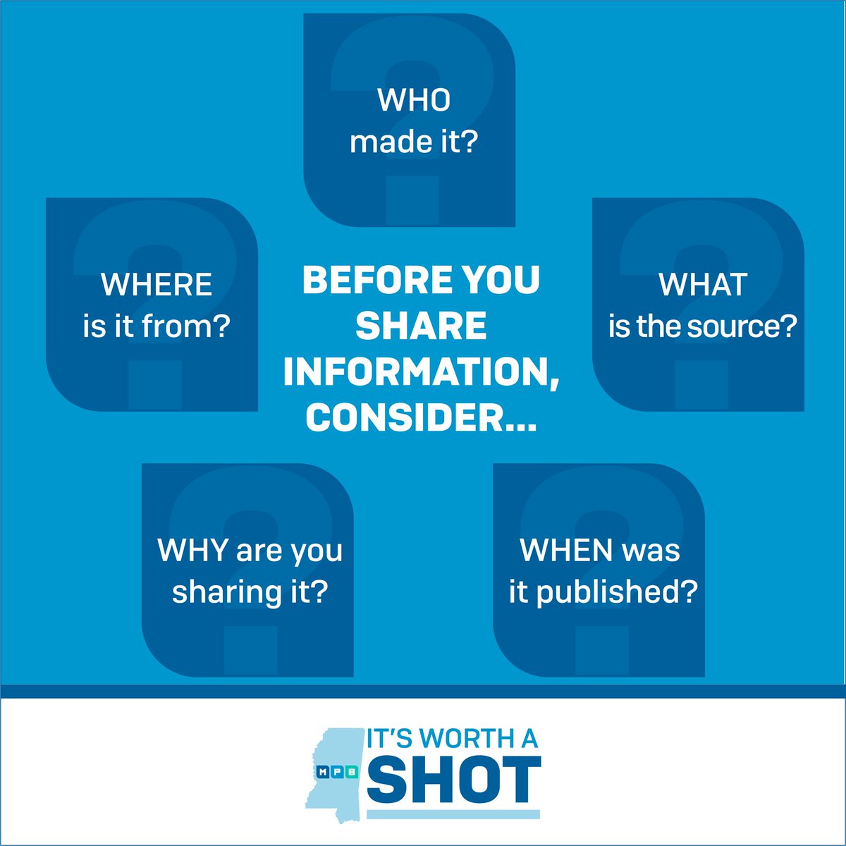 ms_ceal's tweet photo. Misinformation travels at lightning ⚡️ speed. Before sharing information online and offline, let’s consider a few things...
#MSCeal @MPBOnline
#itsworthashot https://t.co/kg0BuwXrJ1