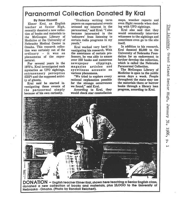UNLarchives's tweet photo. We've been giving our book collections some #creepycollection love, but what about our archival collections like the E.A. Kral, Paranormal Collection that is housed at #UNL?!๐ง๐ป (a thread)
https://t.co/Li88NZ7fsM
@UNL_Lib @UNMCLibrary #LNK #spookyhalloween https://t.co/MW3kxGGOXY