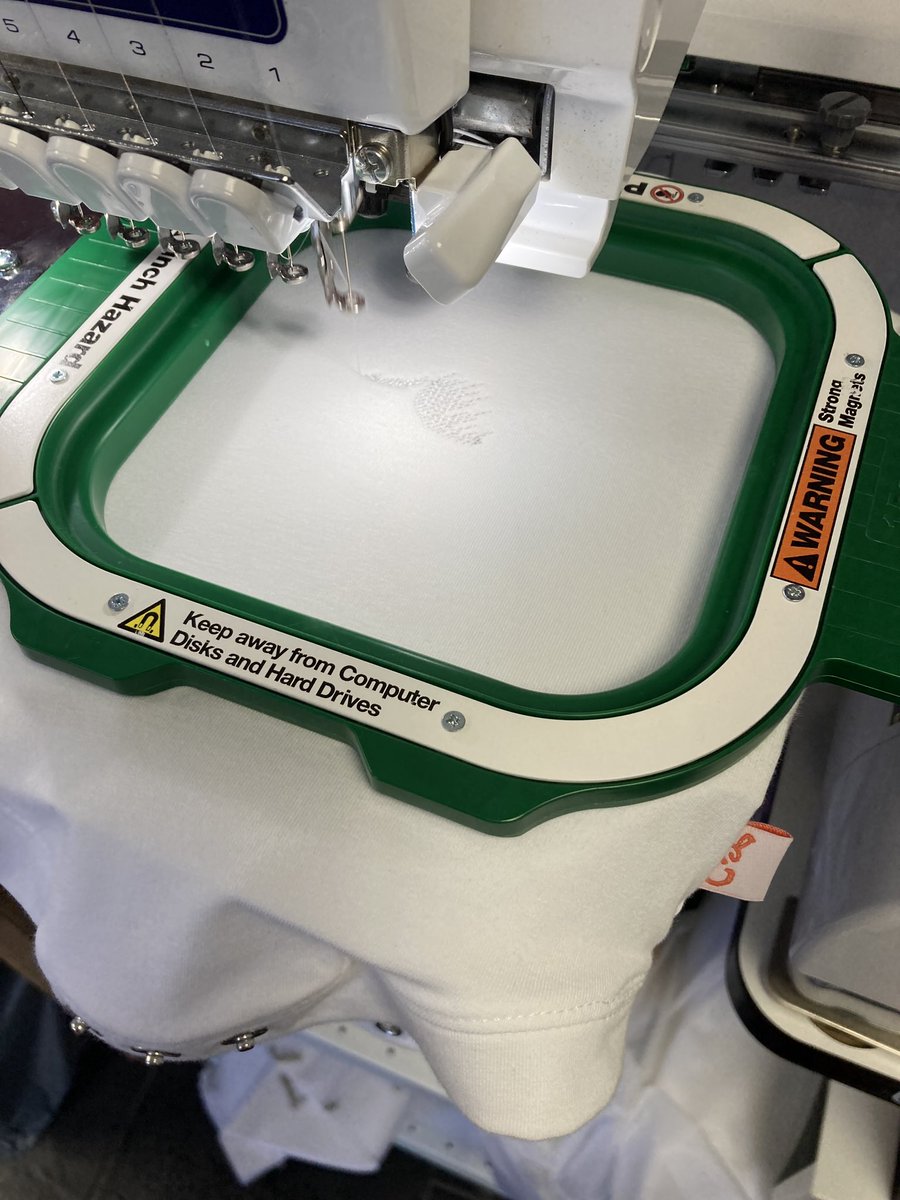emmaeasteruk's tweet photo. I’ve been busy working on some new products, here’s a sneak peek of one being embroidered. 100% Handmade in Wales using organic cotton.

#handmade #madeinwales #organic #SmallBiz #shopindie #shopping #MHHSBD #makeitbritishmember #QueenOf https://t.co/CRJqK5Kn8N