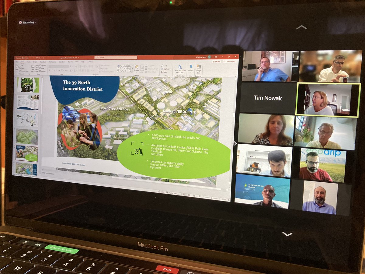 bySeanMullins's tweet photo. Thank you Janet and Mike for sharing about @39NorthSTL our agtech innovation district with our Argentine guests! @STLPartnership @WTCSTL @STLMosaic @HCCMetroSTL @BioGeneratorSTL https://t.co/2XYDVzy0vA