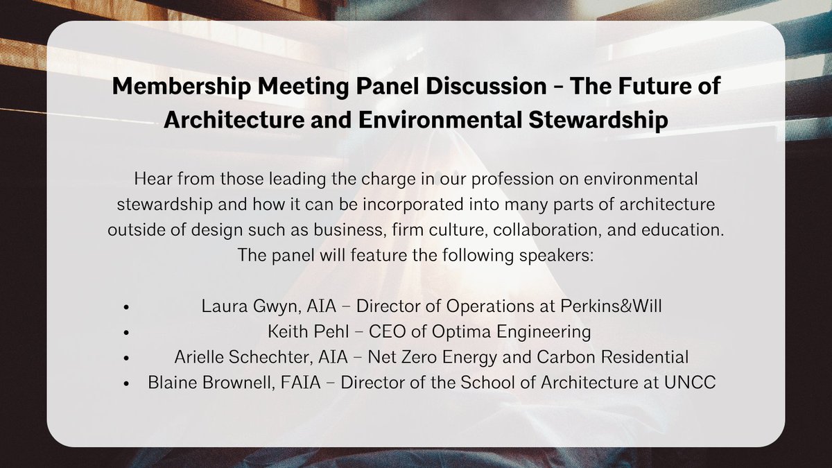 Our 2021 Membership Meeting &amp; Design and Chapter Awards are coming up soon! Make sure to read through the event info below and then purchase your tickets to join us! Ticket Link Here: bit.ly/3E3eZ3s