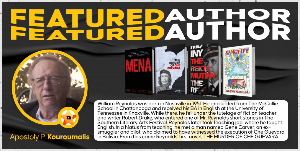GetStartedBooks's tweet photo. Here is our featured author for this week!

William Reynolds published THE REICH MUTINY, who some reviewers have called the finest American novel written about the Second World War.

- William Reynolds

#GSfeaturedAuthor #GetStarted #WilliamReynolds #WritingCommunity #books https://t.co/ElKVQTWWuy