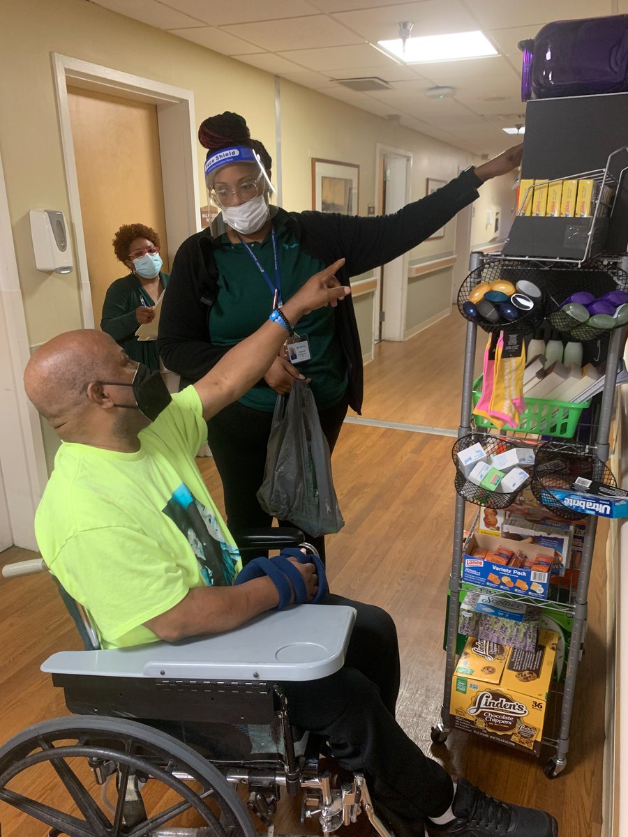 ClivedenNursing's tweet photo. Every Wednesday, our Traveling Dollar Store arrives on each unit so residents and staff can do a little shopping. With options for everyone, good luck resisting these goodies! https://t.co/Tkv7mniQUg
