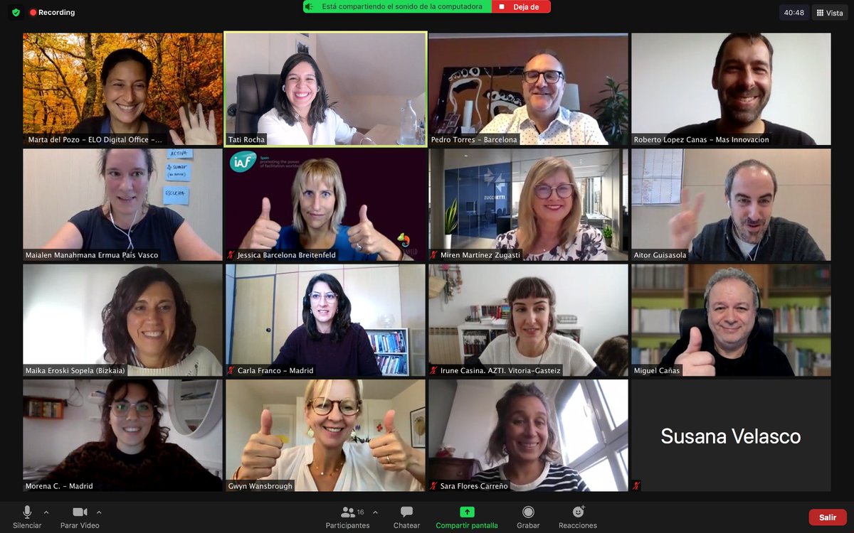 Excelente jornada de mucho networking, aprendizajes y compartir.

Gracias a tod@s por la participación, organización y facilitación: Let´s Facilitation Shine ✨
FacWeek Training Day 2021 <a href="/IafSpain/">IAF Spain</a> 
¡Nos vemos de nuevo muy pronto!

 #FacilitationWeek
 #FacWeek
#FacWeekSpain