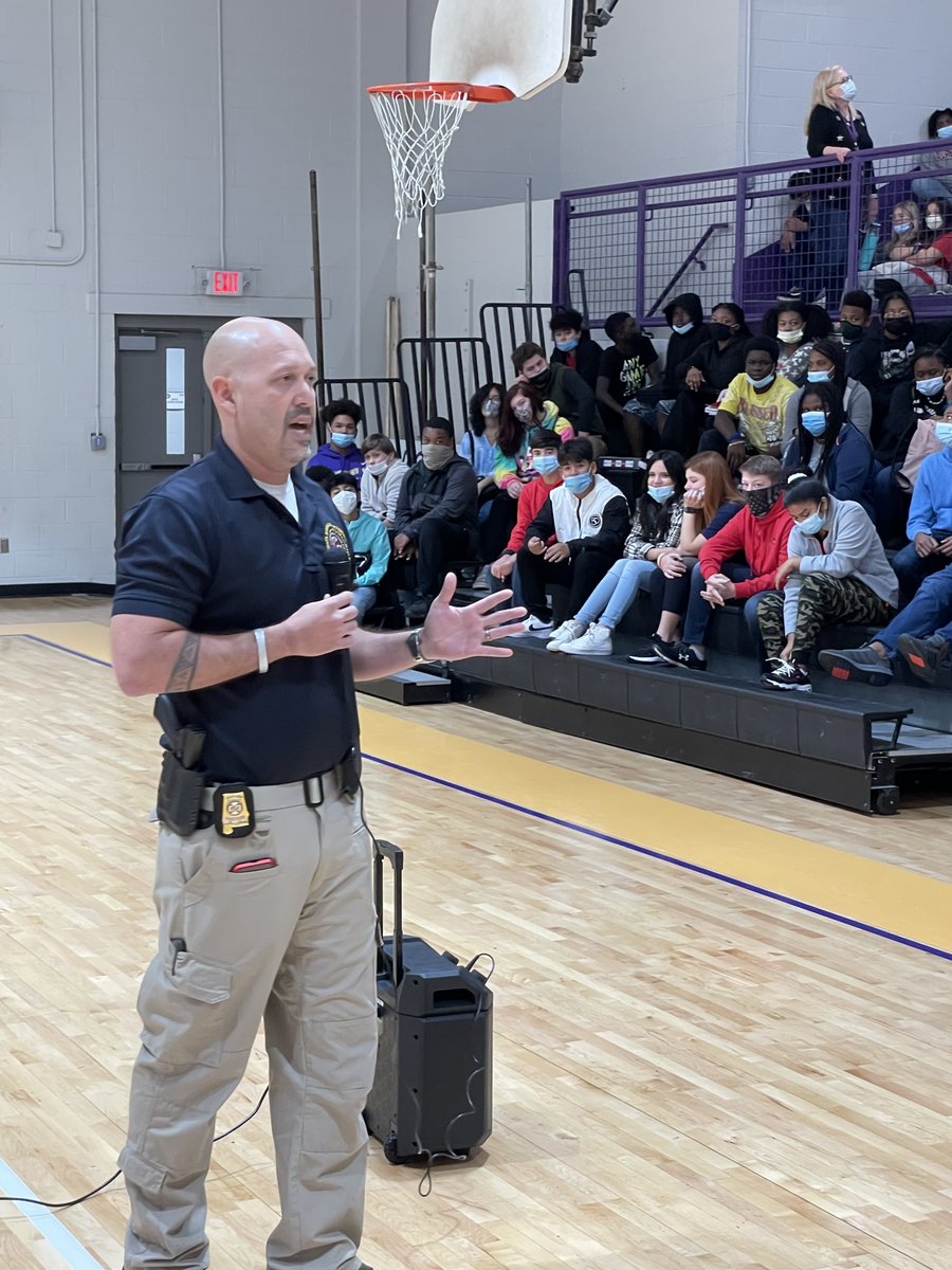 ABC_underage's tweet image. #UnderAgeUnderArrest was welcomed to #HueytownMiddleSchool this morning. Speakers included Laura Liveoak of MADD, SBI Special Agent Brandon May and #DeanArgo of the ABC Board. Also on hand was SBI Lt. Jon Riley. A special thanks to school counselor Kelli Wallis for inviting us.