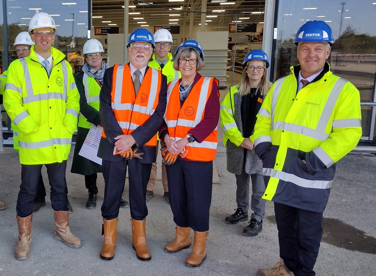 Interesting visit to see the progress on Sainsbury’s store in Colwick due to open November. Lots of energy saving features including rain water collection, reuse of heat from fridges,EV charging points and bug hotels in the grounds. Well done <a href="/sainsburys/">Sainsbury's</a>