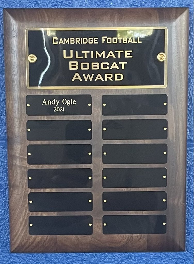 Congratulations to Andy Ogle for winning the 2021 offseason Ultimate Bobcat Award! His dedication, competitiveness and hard work in the classroom, weight room and on the field are values this program is built on!