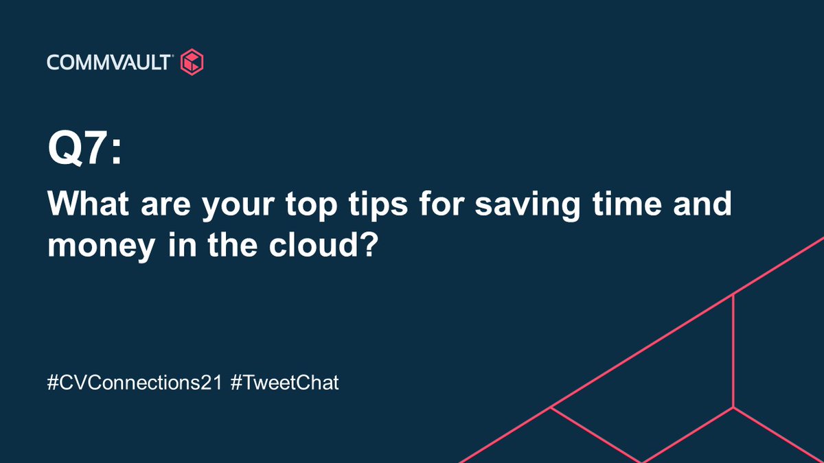dez_blanchfield's tweet photo. Q7: What are your top tips for saving time and money in the cloud?
#CVConnections21 #DataProtection #DataManagement #Ransomware #Cloud #CEO #CIO https://t.co/DuRmBvOHn0