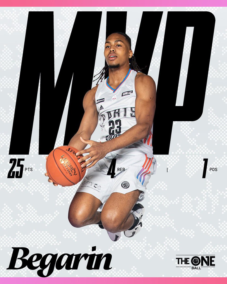 ParisBasketball's tweet photo. MVP ✨

🔥@BegarinJuhann était dans une très grande forme hier en Coupe de France contre Rouen

 📊 Ses stats : 

🏀 25 points 
💥 4 rebonds 
🎁 1 pds
🎯 83% au tir 
📈 29 d’évaluation 

Bang bang 🔫 https://t.co/8C8WsgOFcz