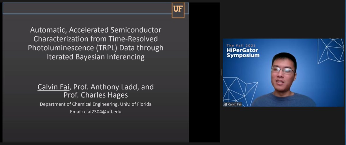 Chuck Hages (@hageslab) on Twitter photo Excited to watch Calvin give his first talk on machine learning at the UF HiperGator Symposium @GoGatorsUFIT Excited to watch Calvin give his first talk on machine learning at the UF HiperGator Symposium @GoGatorsUFIT