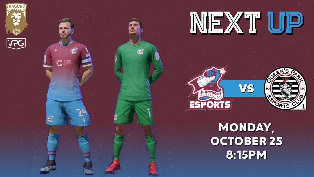 📢 | We will also be in action in English League 2 this upcoming season. Our first opponent will be <a href="/QueensParkESC/">Queen’s Park eSports Club</a>