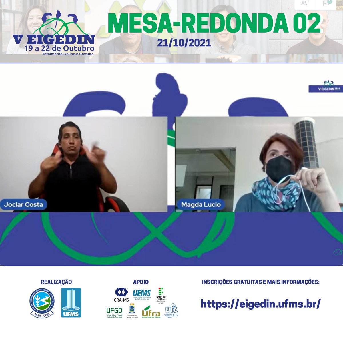 eigedin's tweet photo. Hoje pela manhã em seu terceiro dia, o V EIGEDIN contou com a Mesa-Redonda: "Desenvolvimento e Transferência de Tecnologias de Gestão e Governança para o Brasil e América Latina". Fiquem ligados que hoje ainda tem mais! #eigedin #SouUFMS https://t.co/xED9bCv1wB