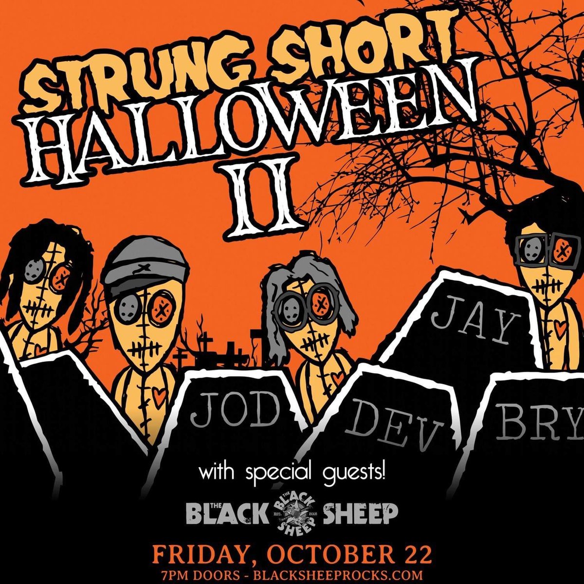 TOMORROW IS THE DAY!!! We're playing a spoooooky show with <a href="/strungshortband/">Strung Short</a> and <a href="/seriesbreakband/">Series Break</a> at <a href="/BlackSheepCO/">The Black Sheep</a> Message any of the band members for $10 presale tickets or buy them online here! ticketweb.com/event/strung-s…
