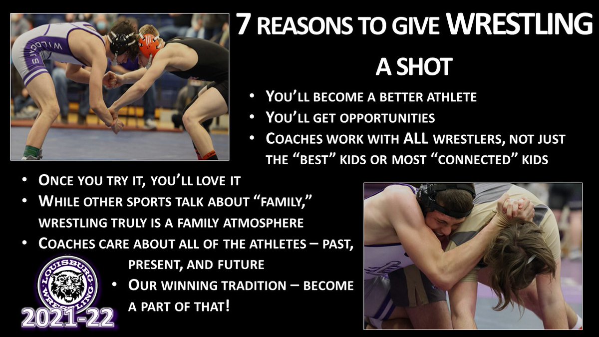 Need any convincing? 

7 Reasons to Give WRESTLING a Shot!

Season officially begins November 15!

#WildcatWrestling