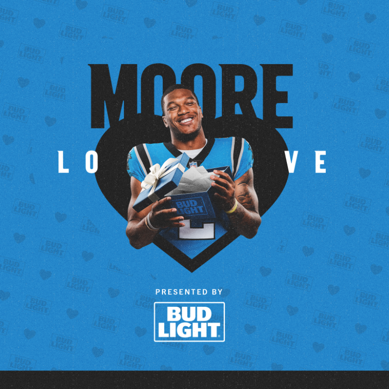 Panthers's tweet photo. Moore swag from head to toe 👟

RT for your chance to win!

@budlight | #MooreLoveSweepstakes