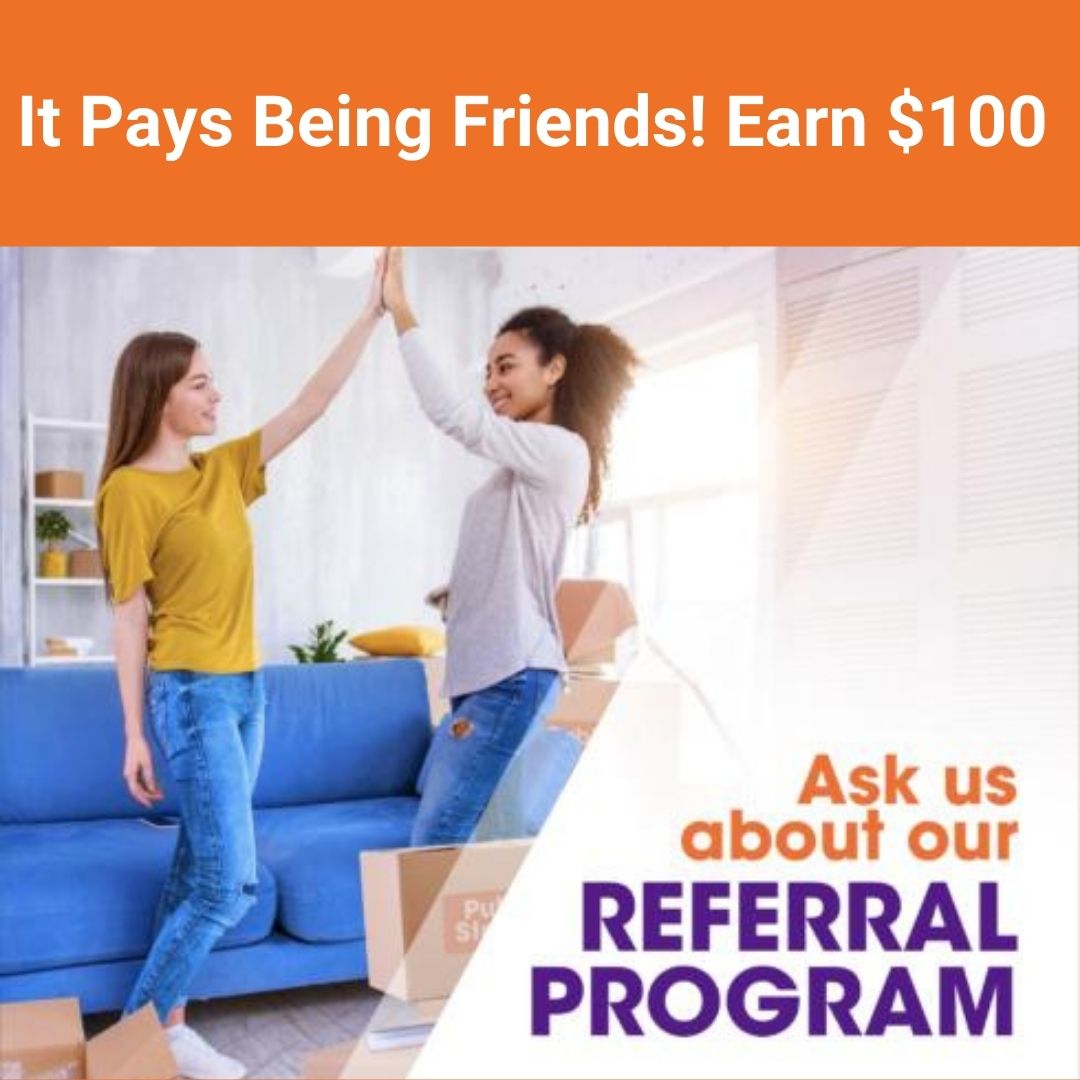 PublicStorageCA's tweet image. Do you currently rent a storage unit with us? Know a friend who might benefit from secure storage services as well? Now you can get $50 back in BOTH of your pockets, when you refer a friend to Public Storage. It&apos;s that easy! ed.gr/dosrj #ReferAFriend #SaveOnStorage