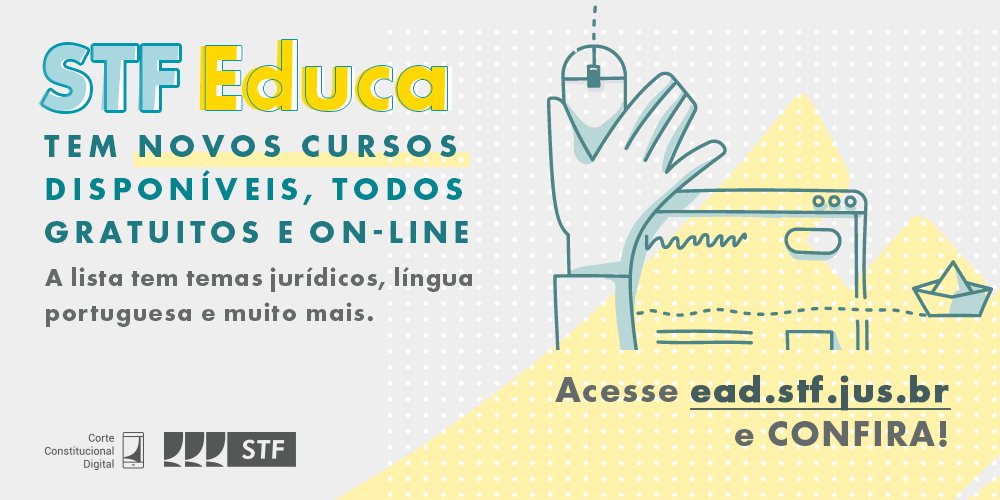 STF on X: Vai perder essa oportunidade? Acesse  e  confira a lista completa de cursos! #STFEduca  / X