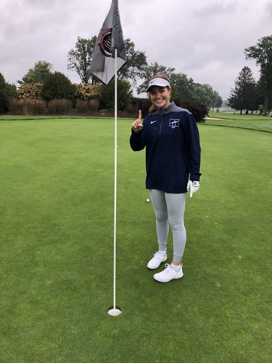 Maureen O’Leary has made her first EVER hole-in-one! Safe to say, cheers were booming on hole #4 of the Gray Course at the Ohio State University! #firsttime #shediditforminna #spiderman #yokiyk