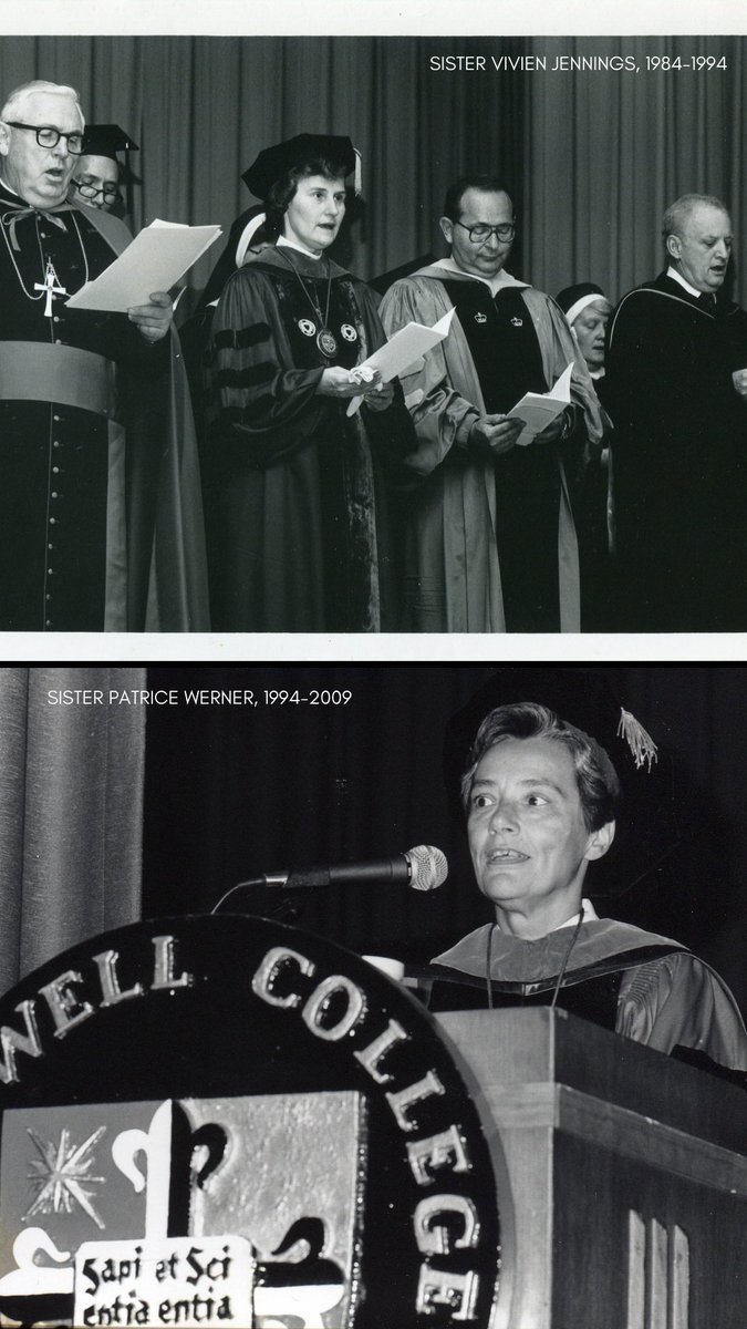 CaldwellULib's tweet photo. To celebrate the inauguration of Caldwell's ninth president, Dr. Matthew Whelan, our #tbt today looks back at the inaugurations of some of Caldwell's past presidents.
#presidents #inauguration #sistersofsaintdominic #campushistory #archives #jenningslibrary #caldwelluniversity https://t.co/YiIxIVdokQ