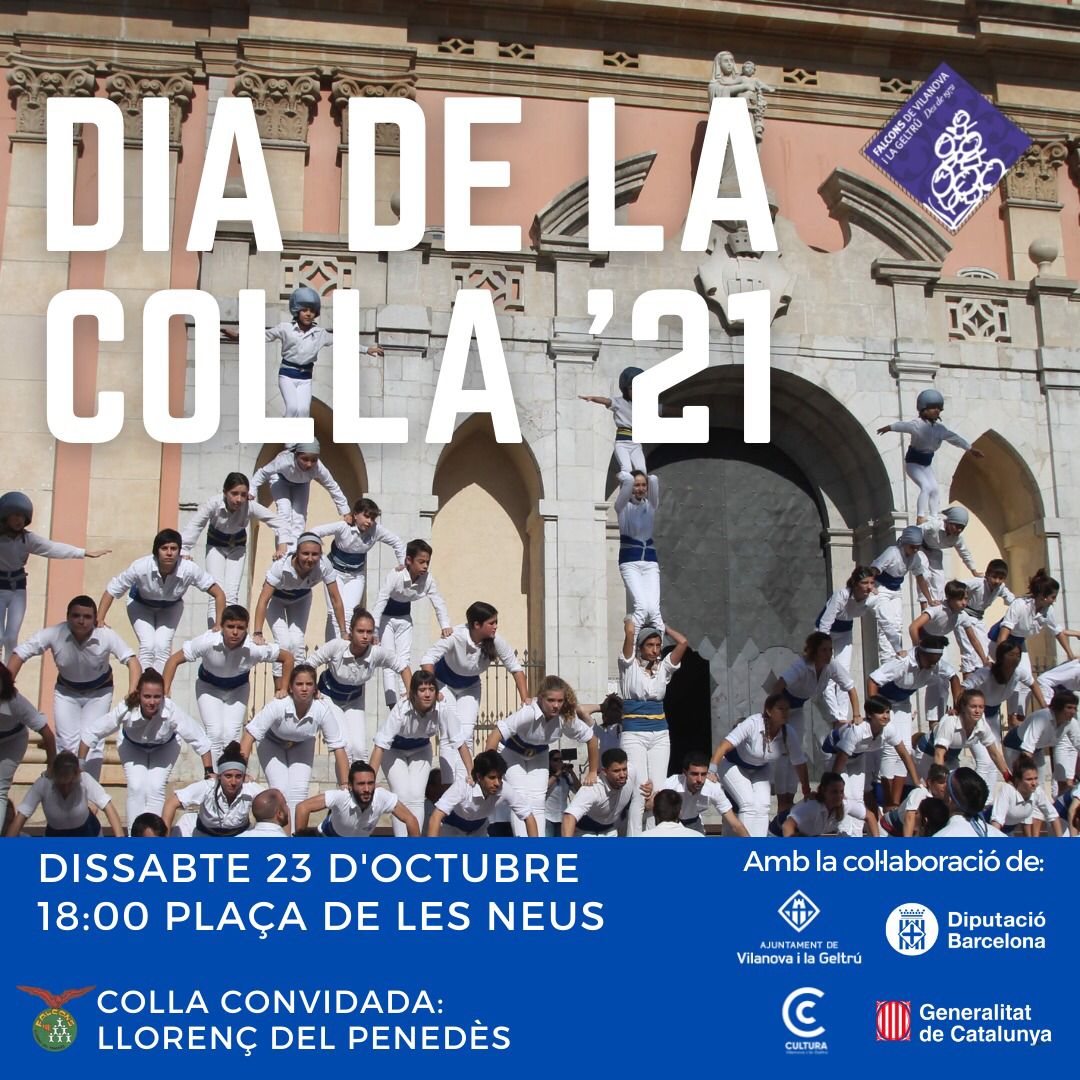 🔵  Dissabte, 23 d'octubre, els Falcons tornem a plaça!

DIA DE LA COLLA '21
amb els falcons de Llorenç del Penedès com a colla convidada.

Tanquem temporada amb una gran diada falconera, amb tota la colla junta i les construccions més espectaculars.

💙 Us hi esperem!