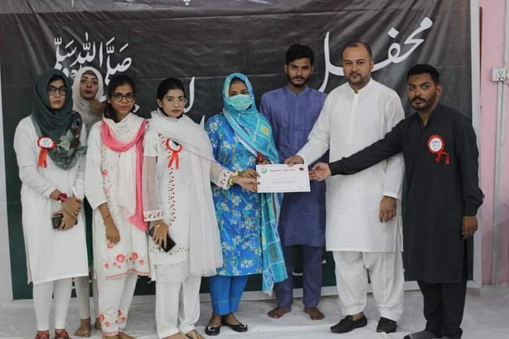 GirlsWingAPMSO's tweet photo. APMSO Girls wing attended Milad shareef along with Haq parast MPA @alikhurshidi bhai and members of central cabinet APMSO, organized by Karachi university sector APMSO. @SaqibAjaz1 @SharjeelBaig_ @Fahadwali90 @Jahanzaib_KU https://t.co/OzJ92TANnT